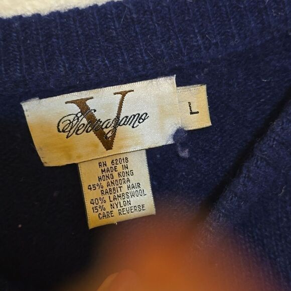 VERRAZANO ANGORA AND RABBIT VINTAGE CREWNECK SWEATER SIZE LARGE - Picture 3 of 6